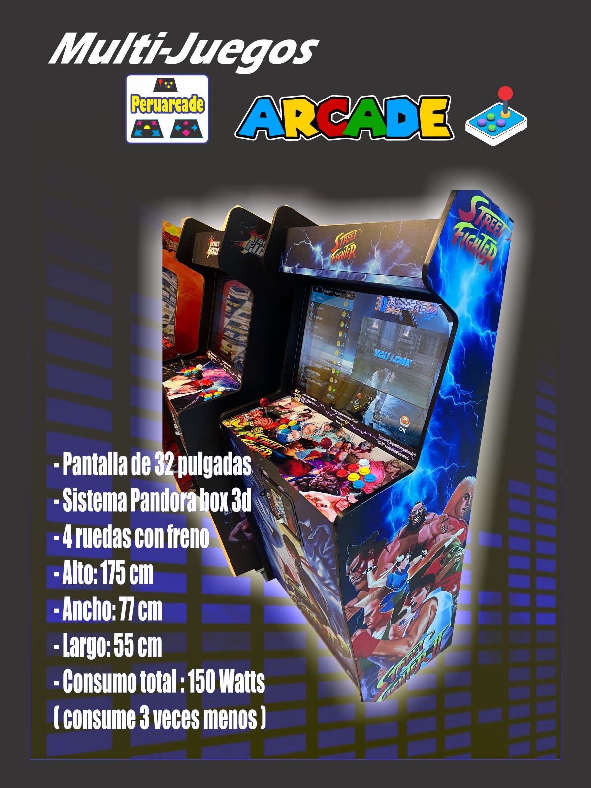 Máquina Multijuegos Arcade - Imagen 3