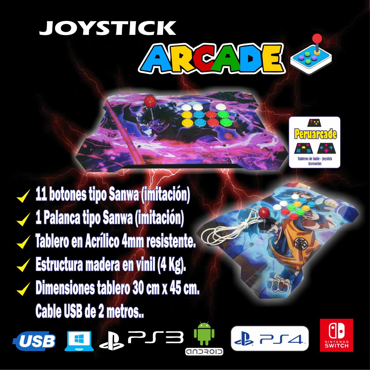 Joystick Arcade Acrilico - Imagen 3